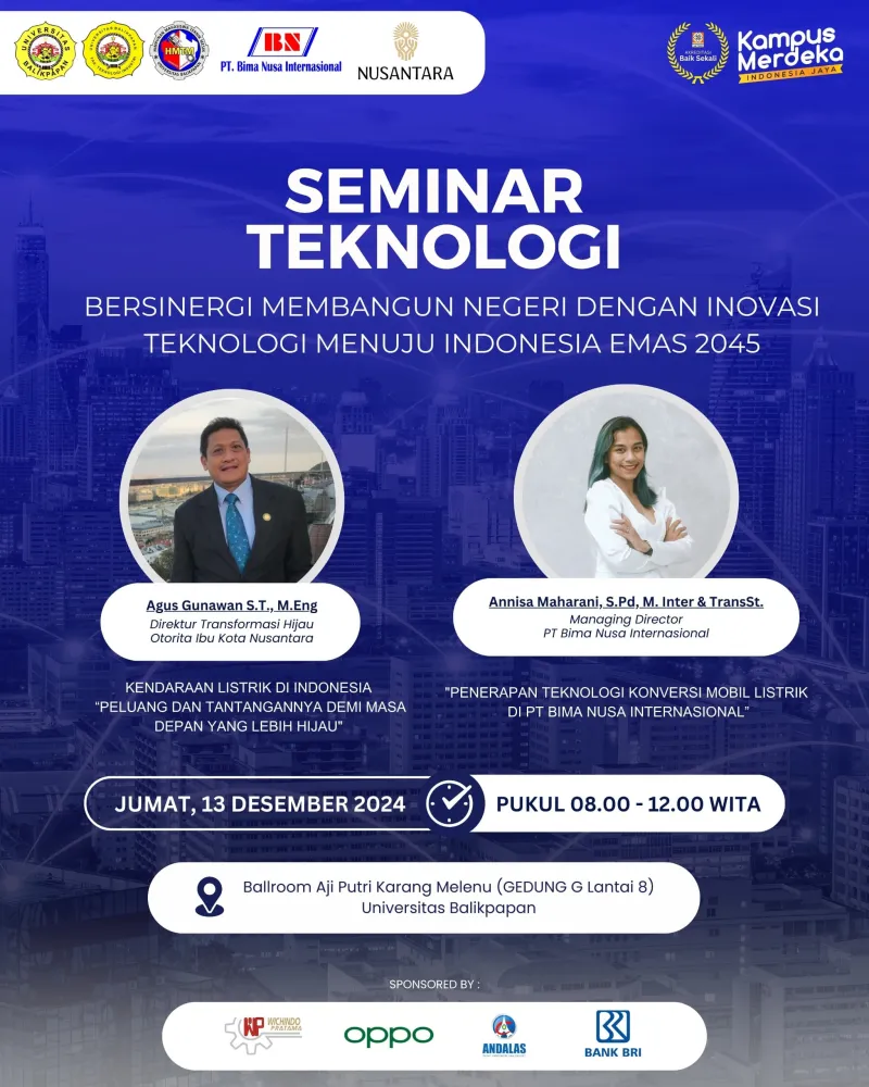 Seminar Teknologi Bersinergi Membangun Negeri dengan Inovasi Teknologi Menuju Indonesia Emas 2045