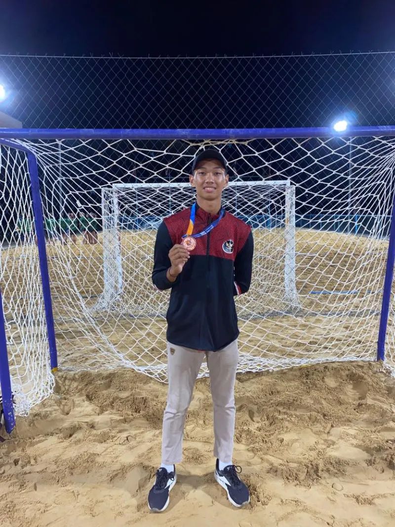 Abdur Rachman Rizky Syam juara 3 Runner-up di Kejuaraan Asean Beach Handball di Thailand