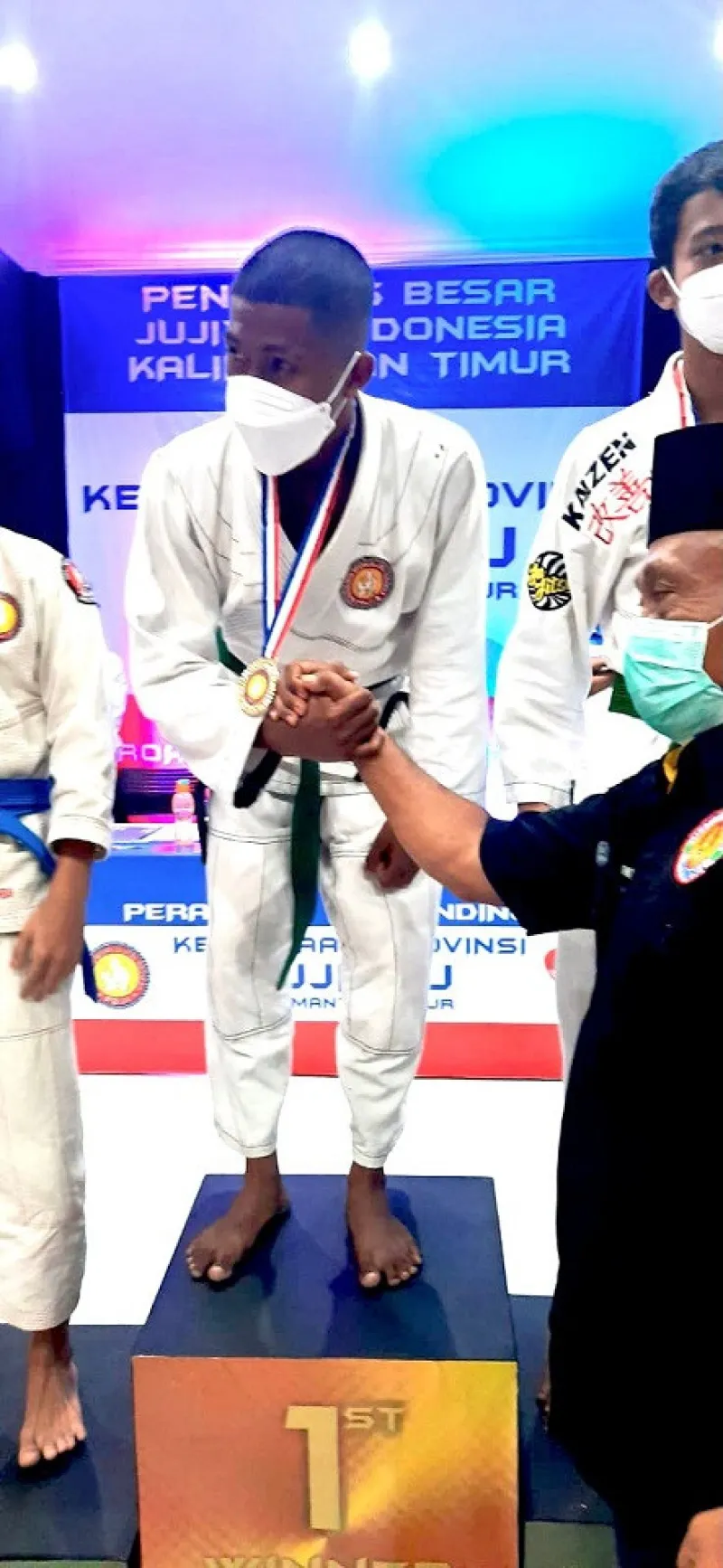 Siprianus Gobang kembali mencetak prestasi Juara 1 Kejuaraan Jujitsu tingkat Provinsi, Bontang 14-16 Januari 2022