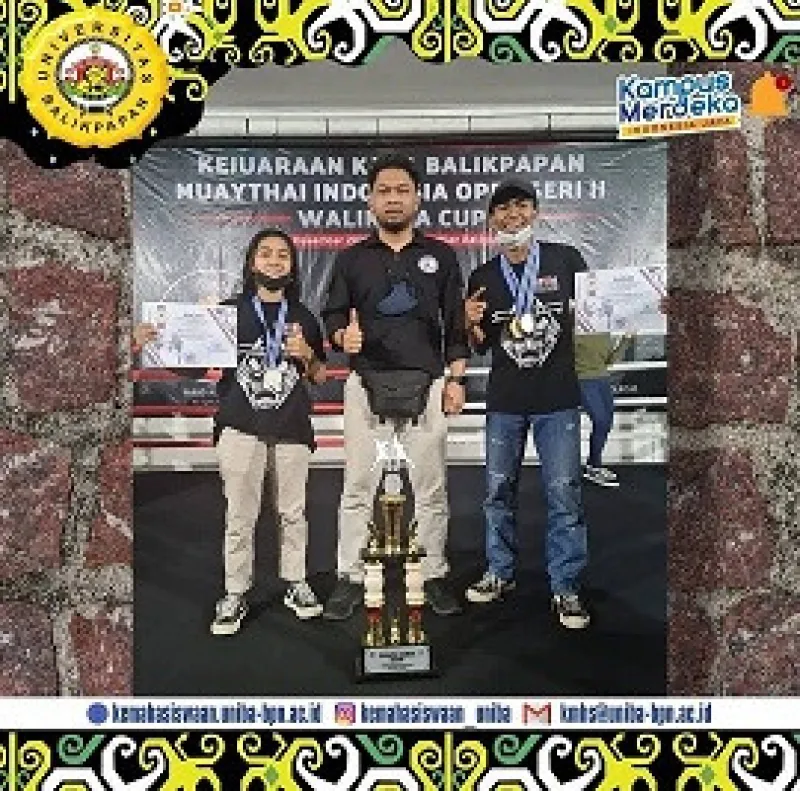 Siprianus Gobang kembali mencetak prestasi Juara 1 Kejuaraan Kota Muaythai Indonesia Walikota Cup Balikpapan