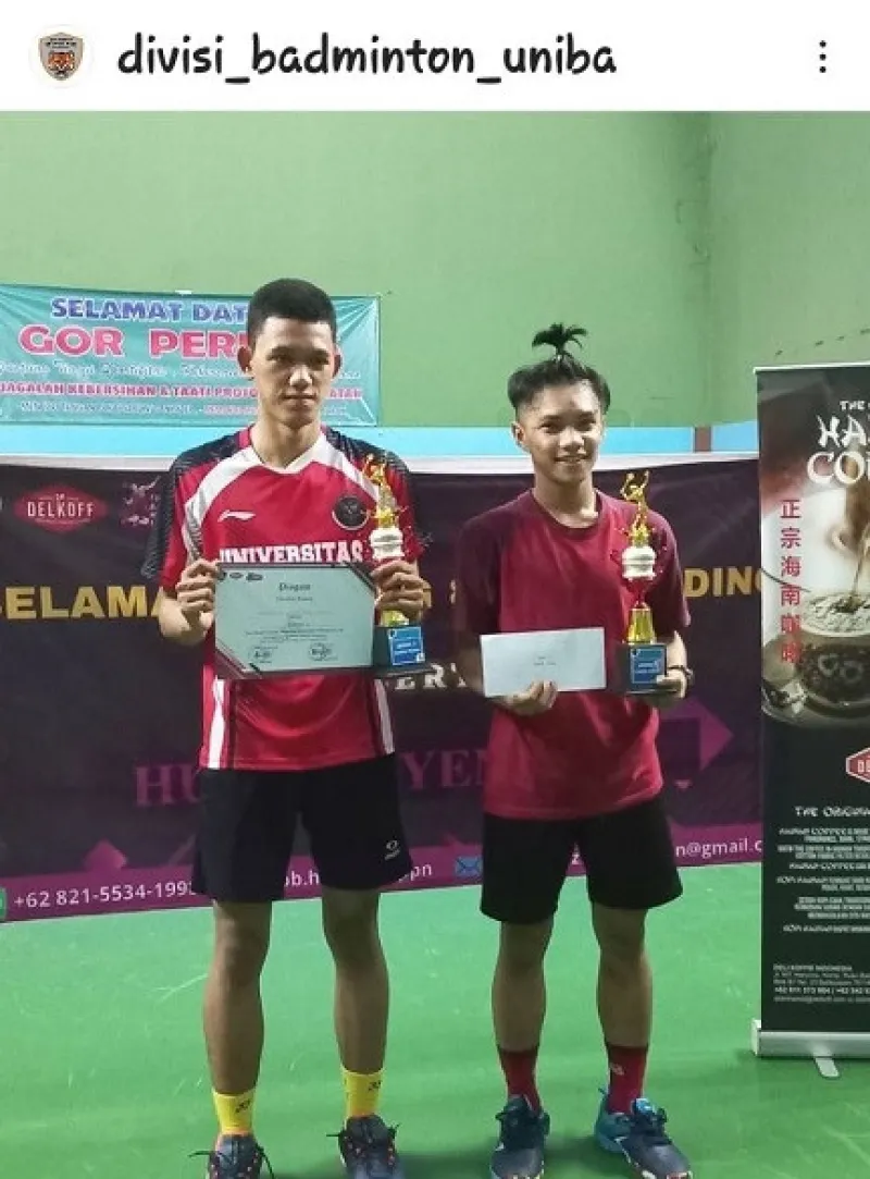 Muhammad Irfan Juara 2 Tunggal Putra dan Juara 2 Ganda Putra Turnamen Badminton Hyenazs Cup U-25