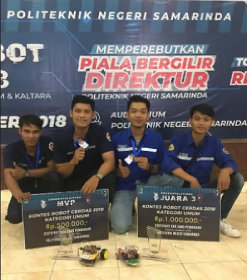 Juara 3 dan Juara MVP (Most Valuable Player) dalam Gelaran Kontes Robot Cerdas 2018